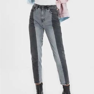 Jeans two colors grey denim